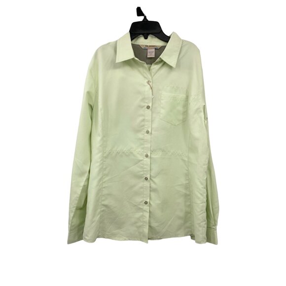 Tops - 10,000 ft Above Sea Level Blouse Womens XL NEW Light Lime Green Outdoor Hiking